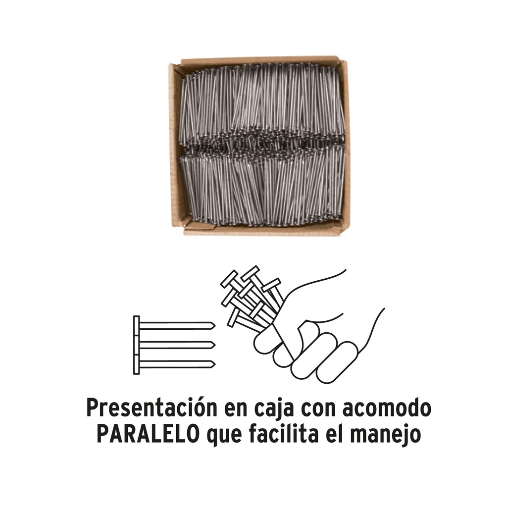 Kilo de clavo estándar 3" con cabeza en caja de 10 kg, Fiero
