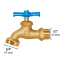 Llave p/manguera, de latón, 140g, 1/2", FOSET