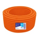 Metro de poliducto 1/2" corrugado flex. s/guía, rollo 50 m, Volteck