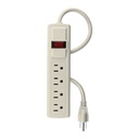 Multicontactos domésticos 16 AWG con 4 entradas, Volteck