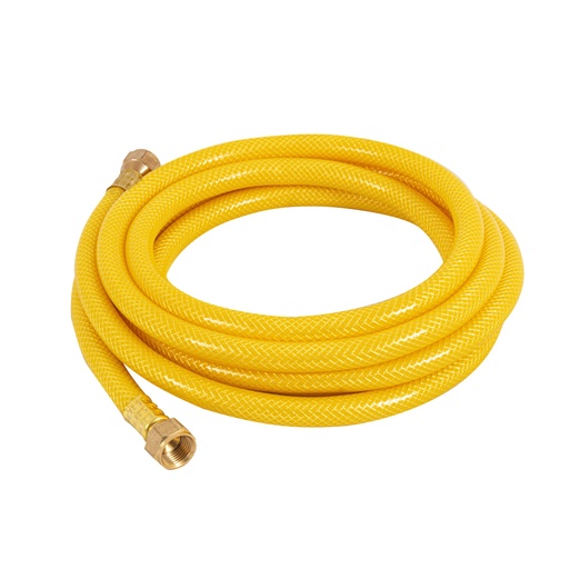 [MGA-30] Manguera para gas, PVC amarilla, 3/8"x3 m, c/conexión, Foset