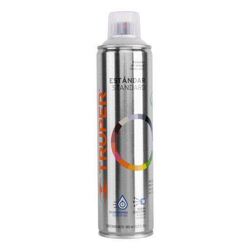 [PA-TRM] Pintura en aerosol, transparente mate, bote esbelto, 400 ml, Truper