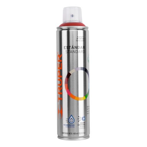 [PAP-RO] Pintura en aerosol, rojo primario, bote esbelto, 400ml, Truper