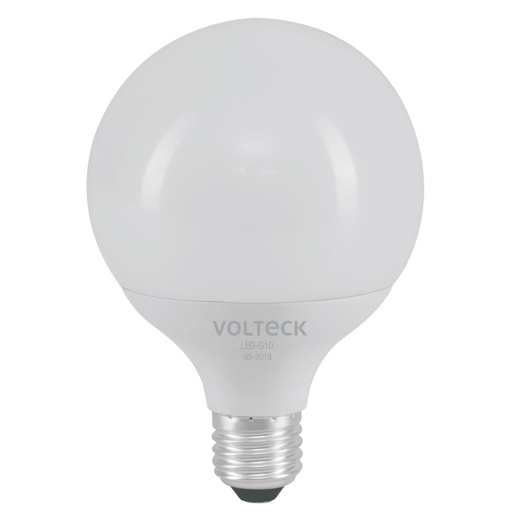 [LED-G10] Lámpara de LED tipo globo 8 W luz de día, en caja, Volteck
