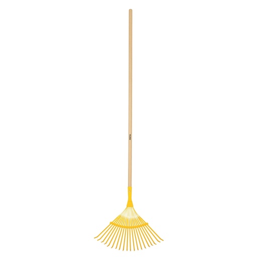 [EM-20P] Escoba metálica para jardín, curva, 20 dientes, mango 48", Pretul